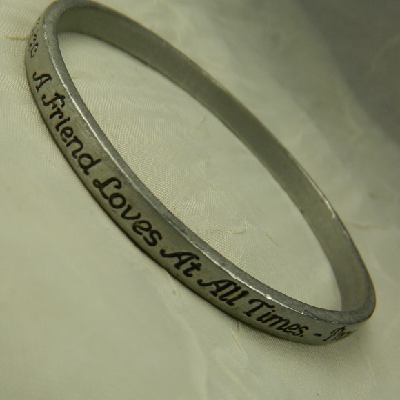 Jewelry - Bracelet Bangle Silver Scripture Inscription